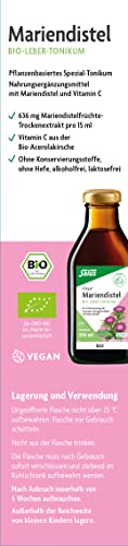 Salus Alepa Mariendistel Bio-Leber-Tonikum – 1x 250 ml - zur Unterstützung der normalen Lebergesundheit mit Mariendistel – mit Vitamin C - vegan - bio - 8