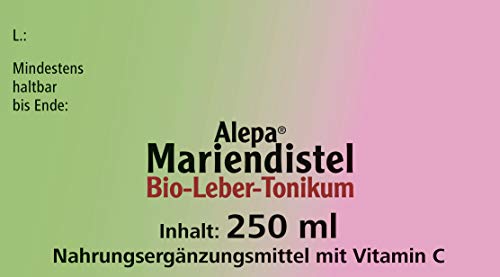 Salus Alepa Mariendistel Bio-Leber-Tonikum – 1x 250 ml - zur Unterstützung der normalen Lebergesundheit mit Mariendistel – mit Vitamin C - vegan - bio - 9