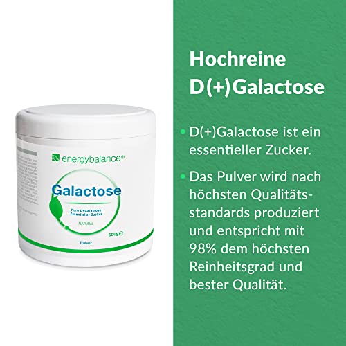 EnergyBalance reines D-Galactose Pulver – Zucker für’s Gehirn - Laktosefrei, Glutenfrei - Qualität aus der Schweiz - 500g - 3