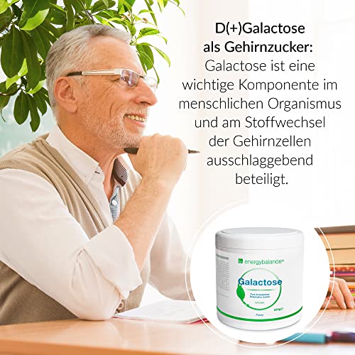 EnergyBalance reines D-Galactose Pulver – Zucker für’s Gehirn - Laktosefrei, Glutenfrei - Qualität aus der Schweiz - 500g - 4