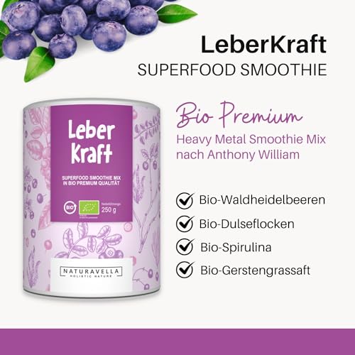 Dr. Haider's LeberKraft® Bio Premium Heavy Metal Superfood Smoothie Mix | Originalrezeptur nach Anthony William (Med. Medium) - vegan, laborgeprüft, 250g - 2